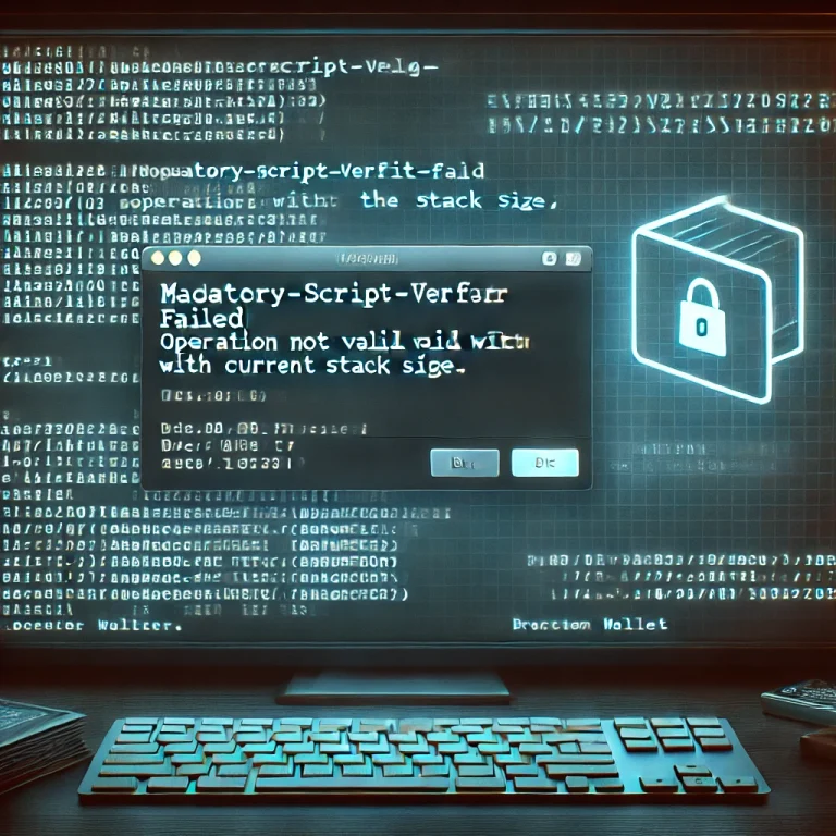 Tutorial: Cómo Solucionar el Error «mandatory-script-verify-flag-failed» al Enviar Transacciones Criptográficas